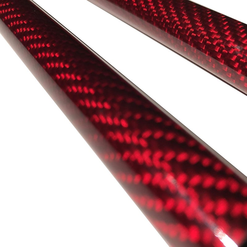 KARBXON (2) - Carbon Fiber Tube - RED - 25mm X 23mm X 1000mm - Hollow Carbon Fiber rods - Glossy Carbon Tubes - Pure Carbon Fibre Tubes - Lightweight High Strength Carbon Fiber Shaft (2) Tubes - Image 4